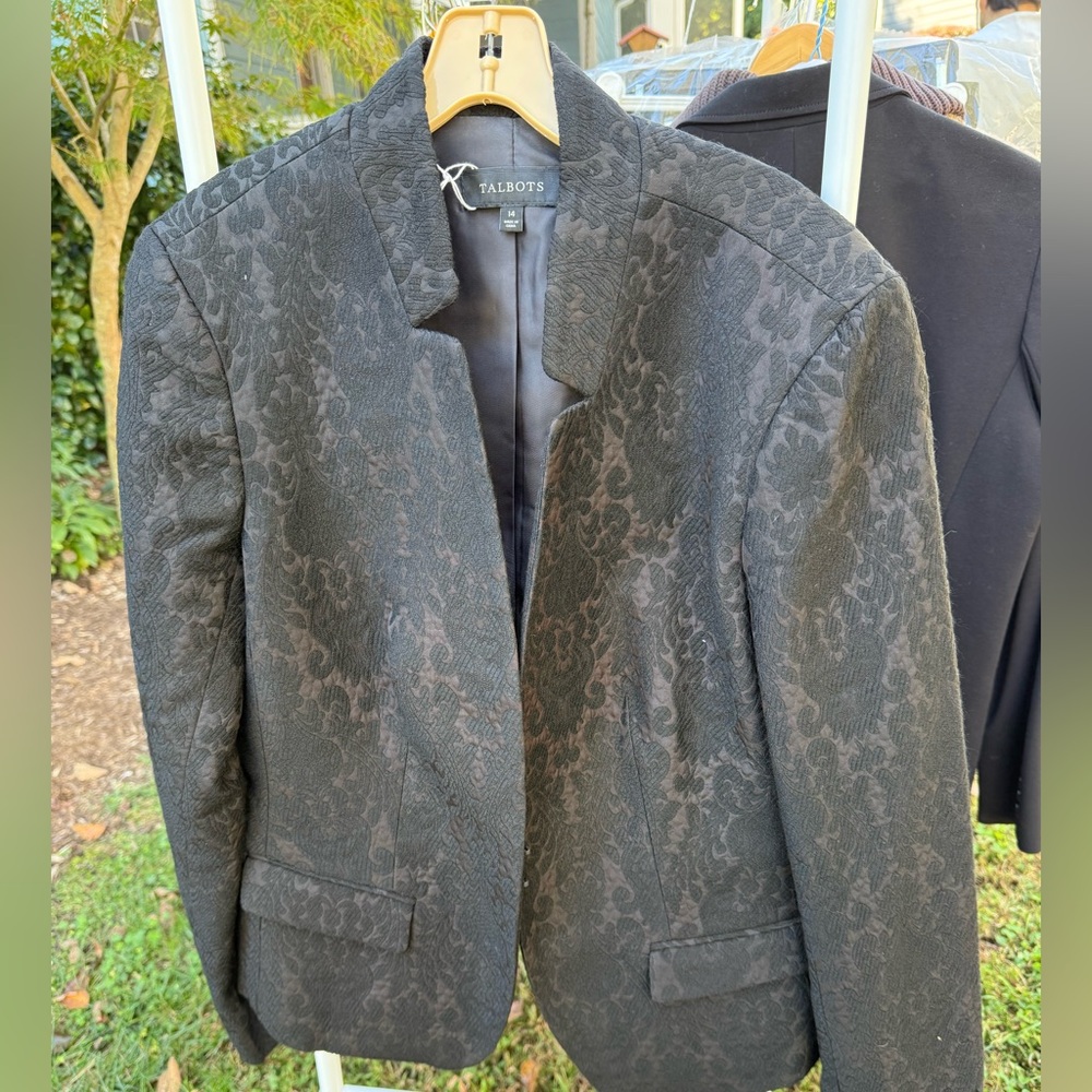 Black brocade jacket